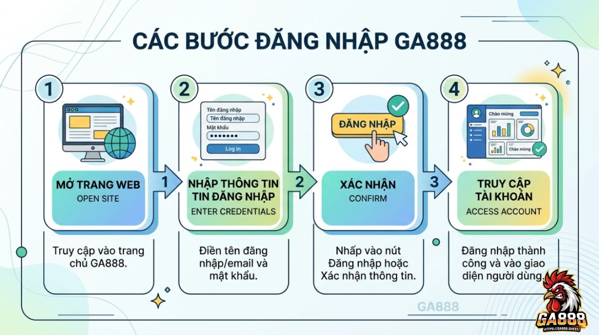 Các Bước Đăng Nhập GA888