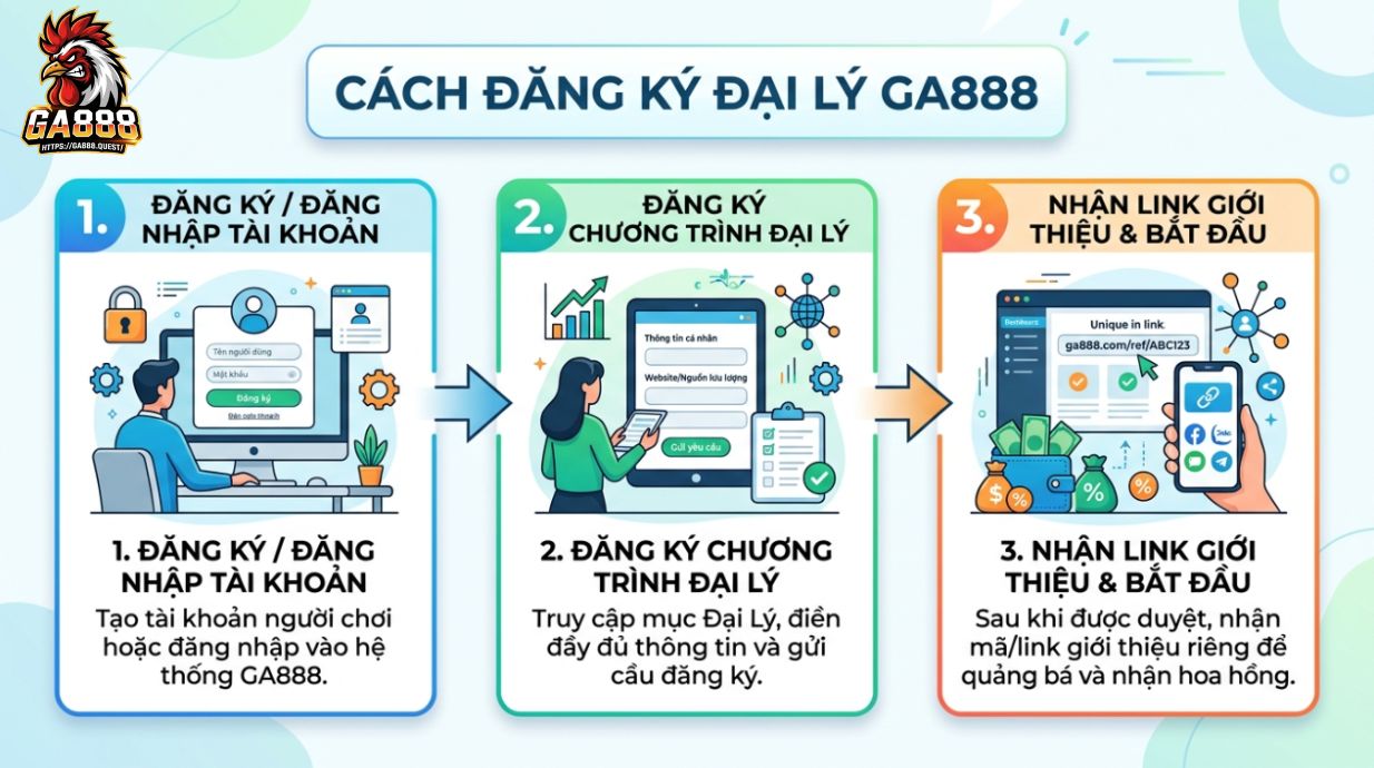 Cách Đăng Ký Đại Lý GA888