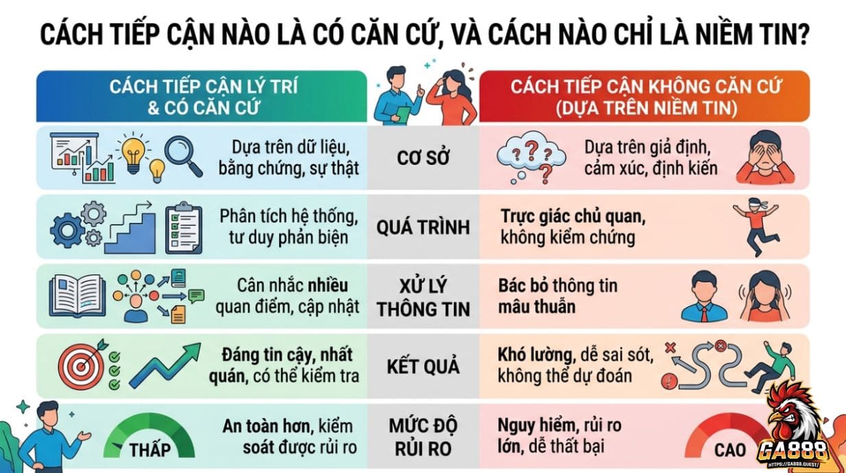 Cách nào có logic, cách nào chỉ là niềm tin?