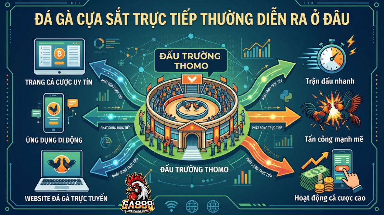 Đá gà cựa sắt trực tiếp thường diễn ra ở đâu