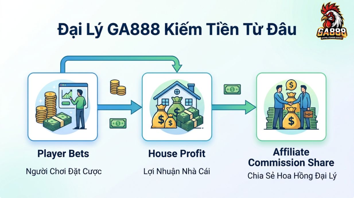 Đại Lý GA888 Kiếm Tiền Từ Đâu