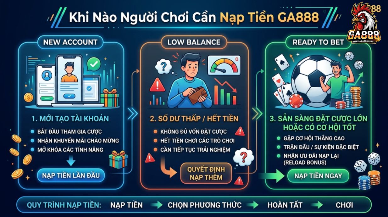 Khi Nào Người Chơi Cần Nạp Tiền GA888
