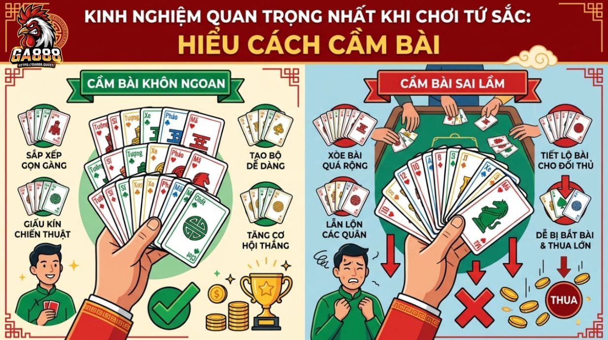 Kinh nghiệm chơi Tứ Sắc quan trọng nhất: hiểu cách giữ bài