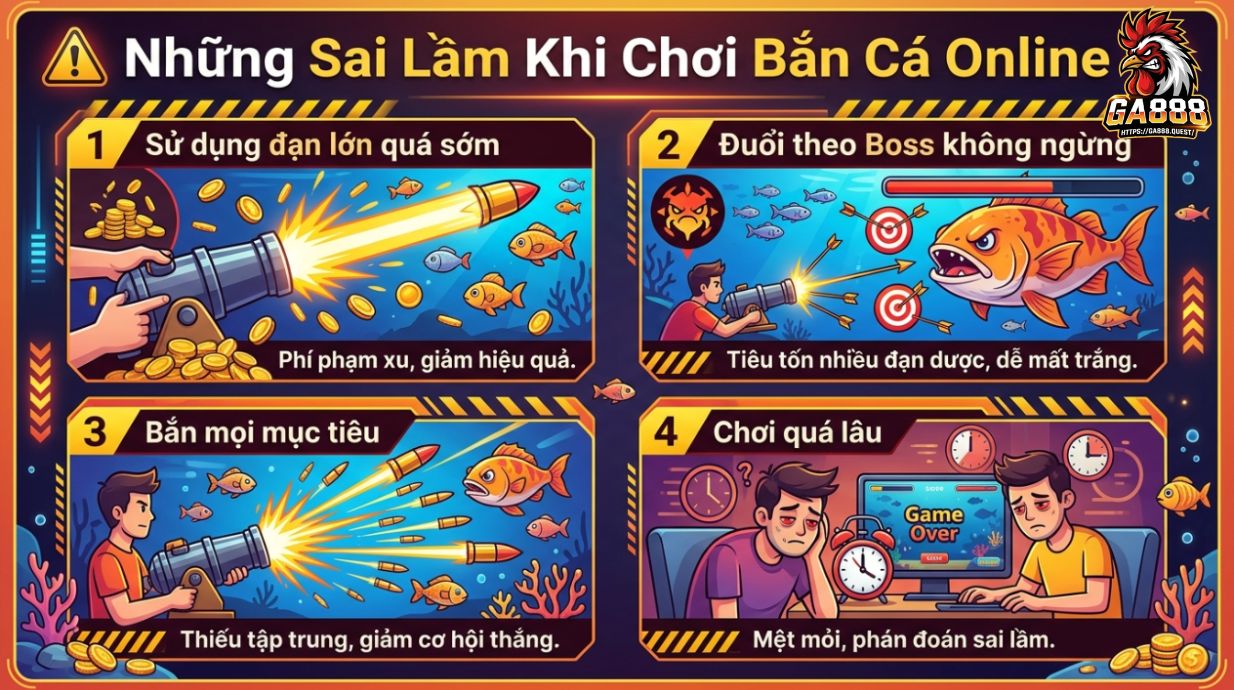 Những Sai Lầm Khi Chơi Bắn Cá Online