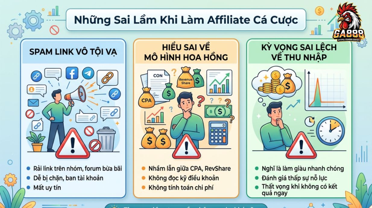 Những Sai Lầm Khi Làm Affiliate Cá Cược
