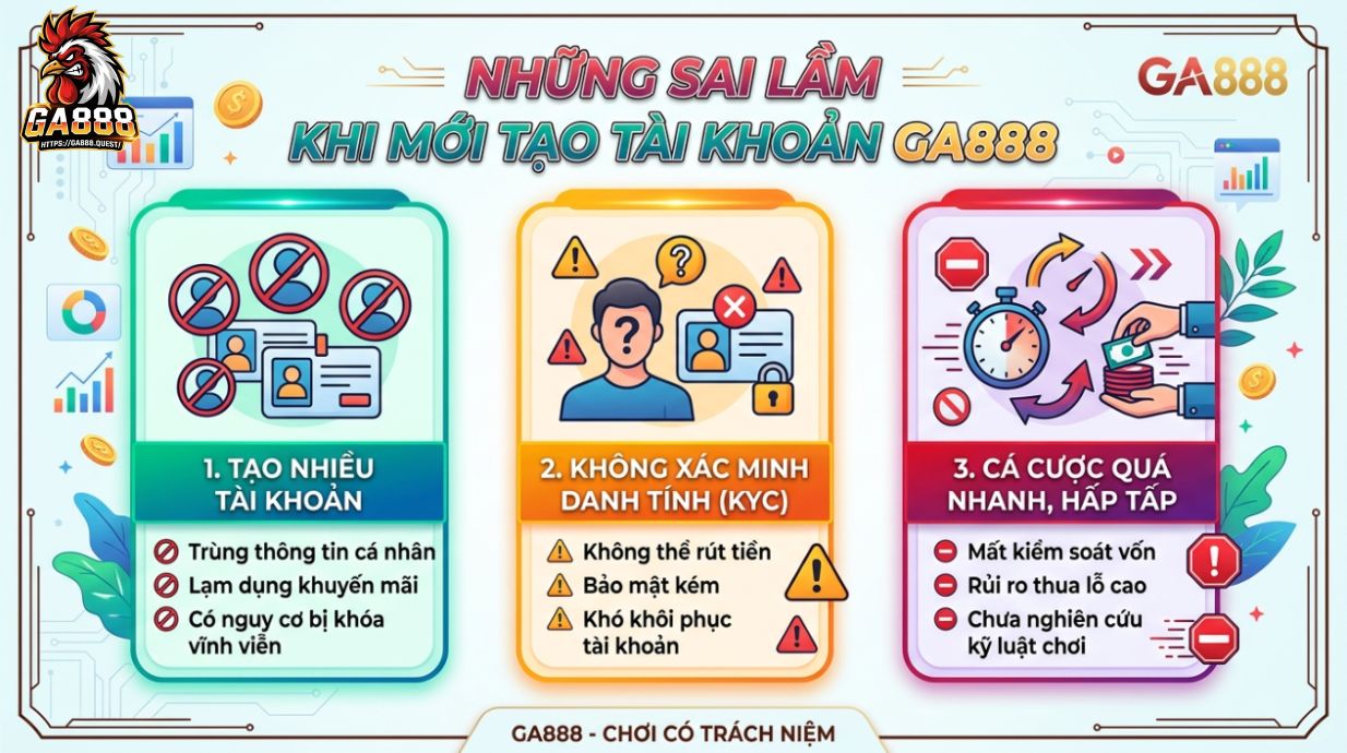 Những Sai Lầm Khi Mới Tạo Tài Khoản GA888