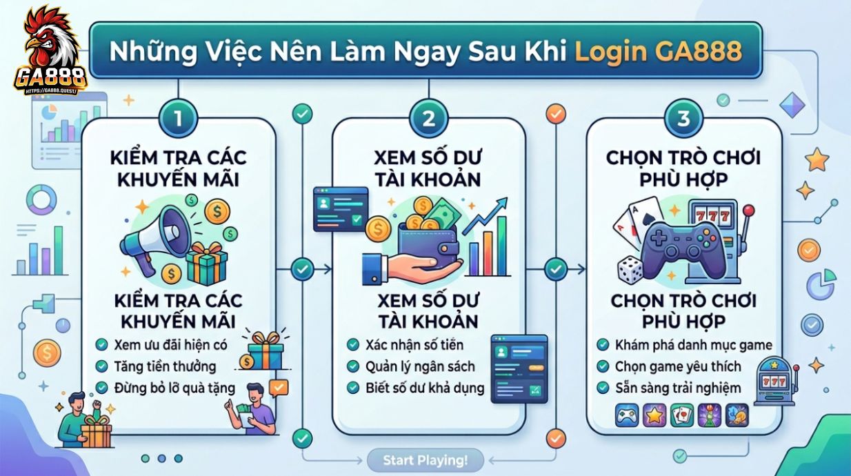 Những Việc Nên Làm Ngay Sau Khi Login GA888