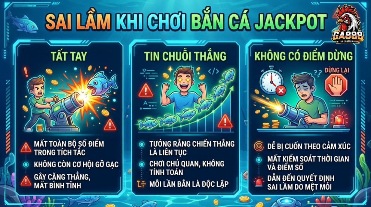 Sai lầm khi chơi Bắn Cá Jackpot