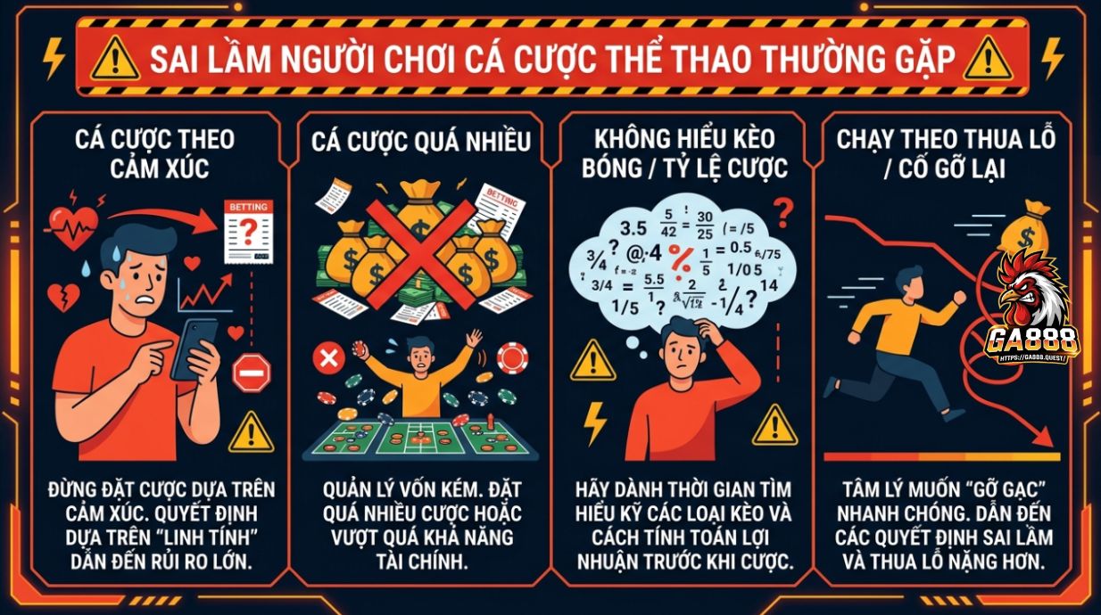 Sai Lầm Người Chơi Cá Cược Thể Thao Thường Gặp