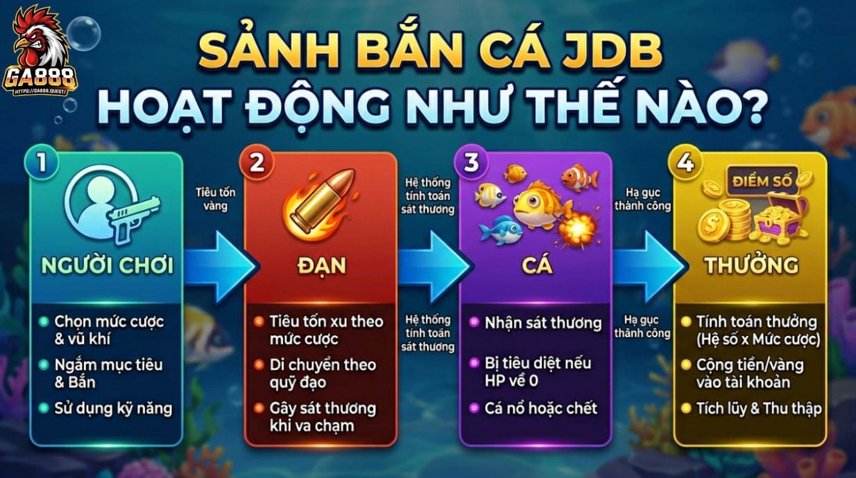 Sảnh Bắn Cá JDB hoạt động như thế nào?