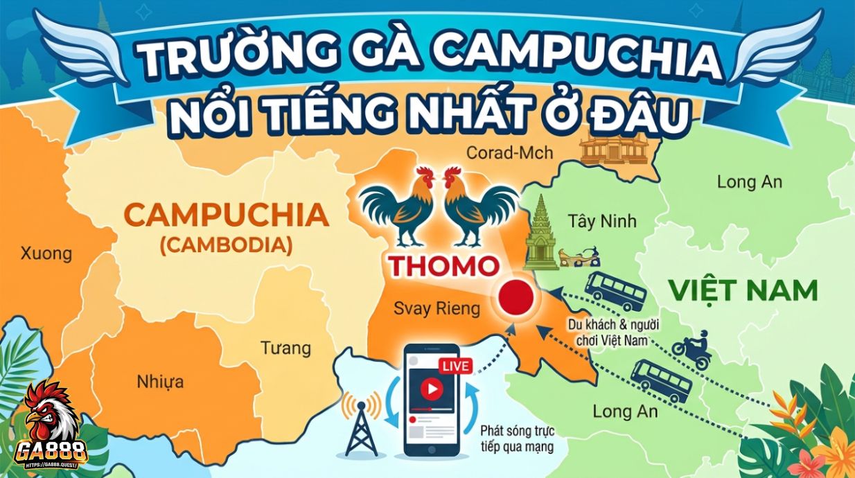 Trường gà Campuchia nổi tiếng nhất ở đâu