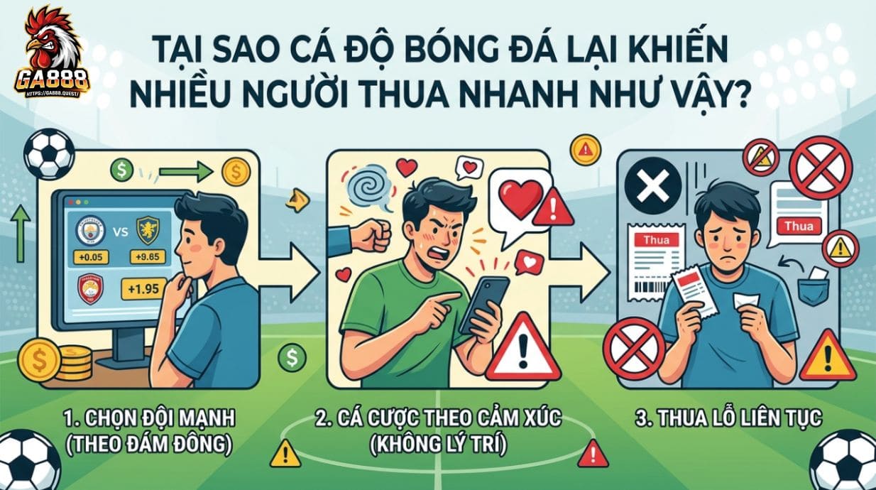 Vì sao cá độ bóng đá khiến nhiều người thua nhanh