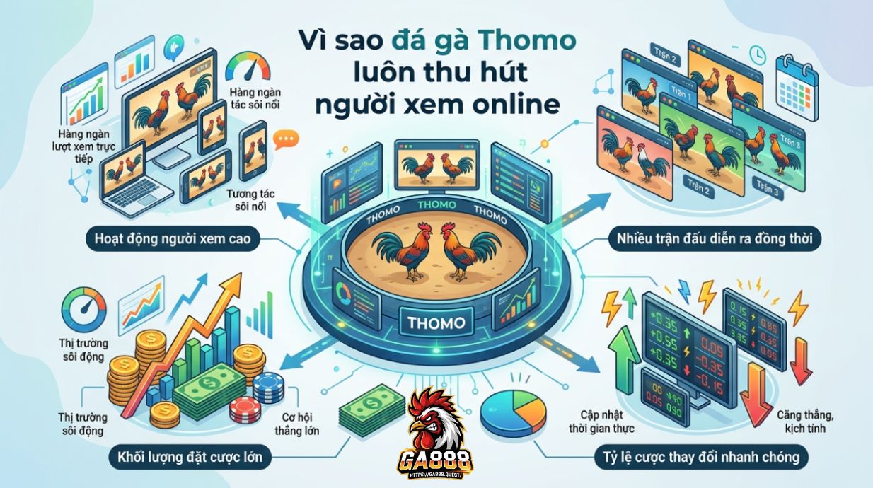 Vì sao đá gà Thomo luôn thu hút người xem online