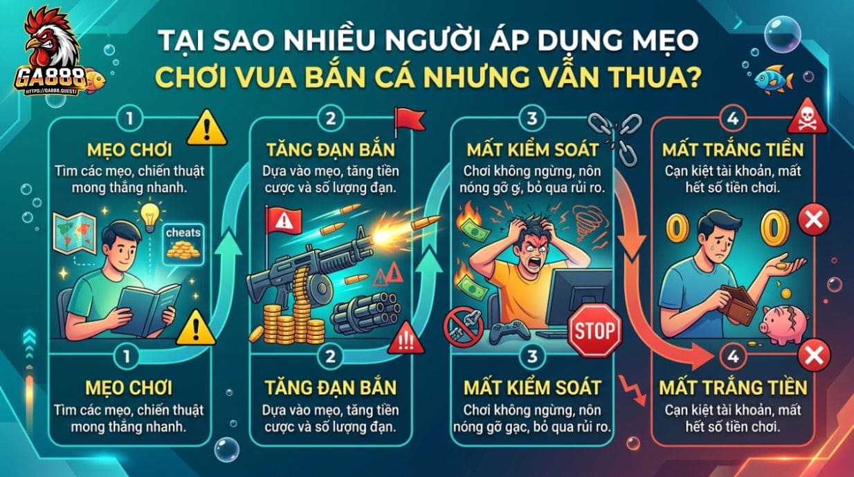 Vì sao nhiều người áp dụng thủ thuật Vua Bắn Cá nhưng vẫn thua?