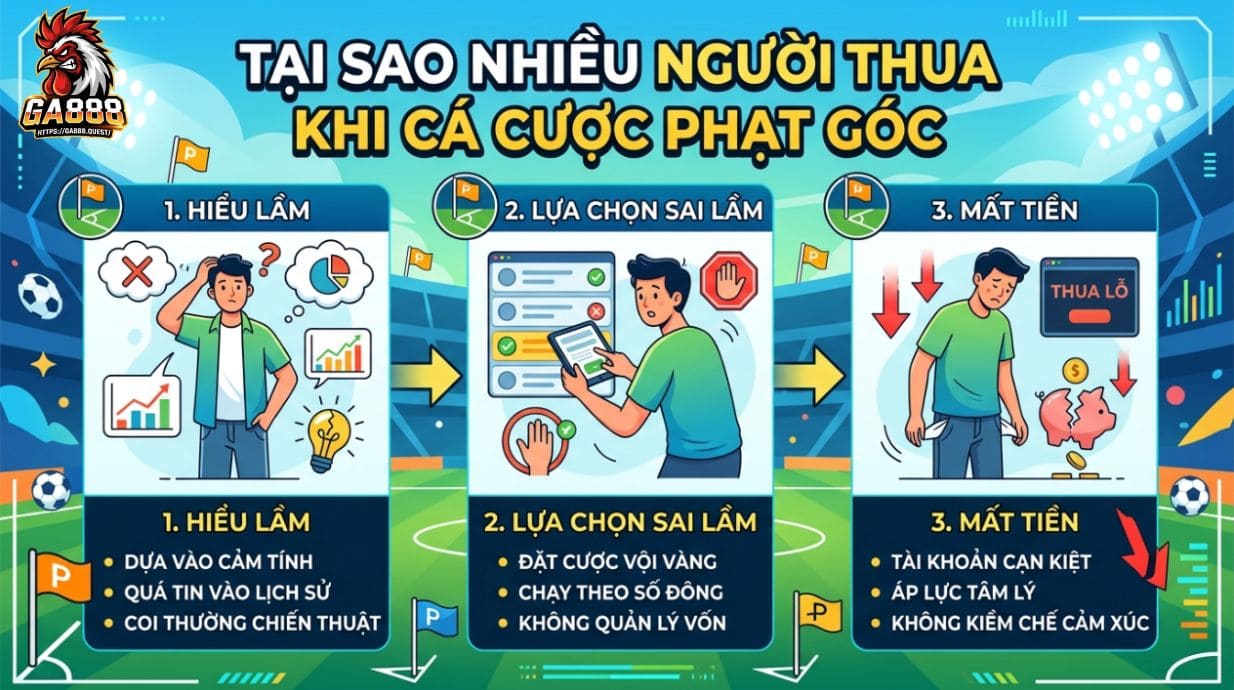 Vì sao nhiều người thua khi soi kèo phạt góc