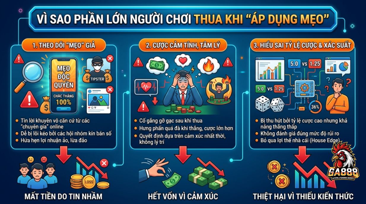 Vì Sao Phần Lớn Người Chơi Thua Khi “Áp Dụng Mẹo”