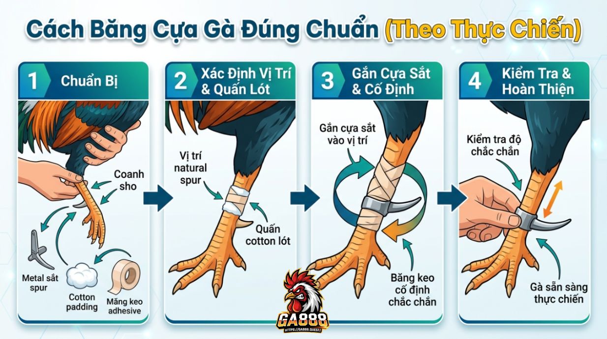 Cách Băng Cựa Gà Đúng Chuẩn