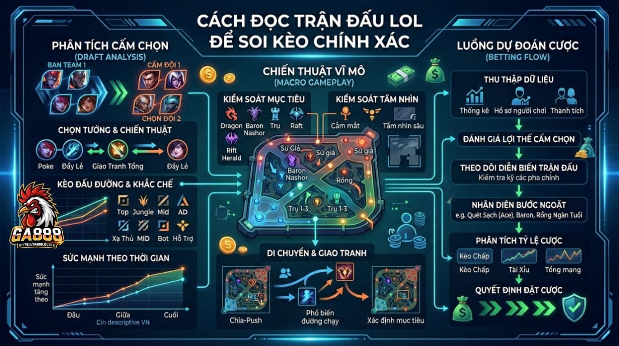 Cách đọc trận đấu LOL để soi kèo chính xác