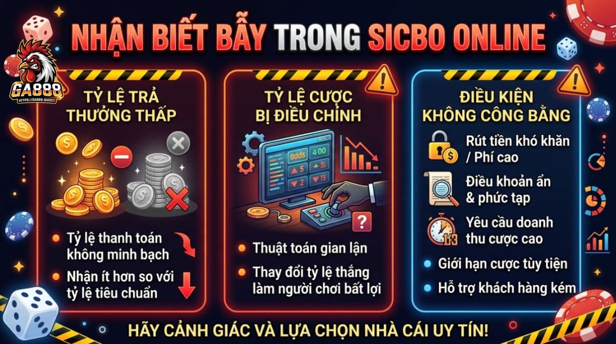 Nhận diện bẫy trong Sicbo online