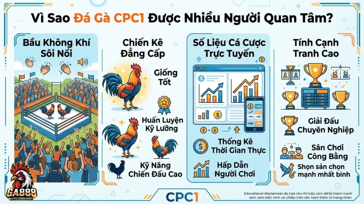 Vì Sao Đá Gà CPC1 Được Nhiều Người Quan Tâm?