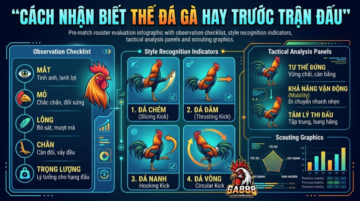 Cách Nhận Biết Thế Đá Gà Hay Trước Trận Đấu