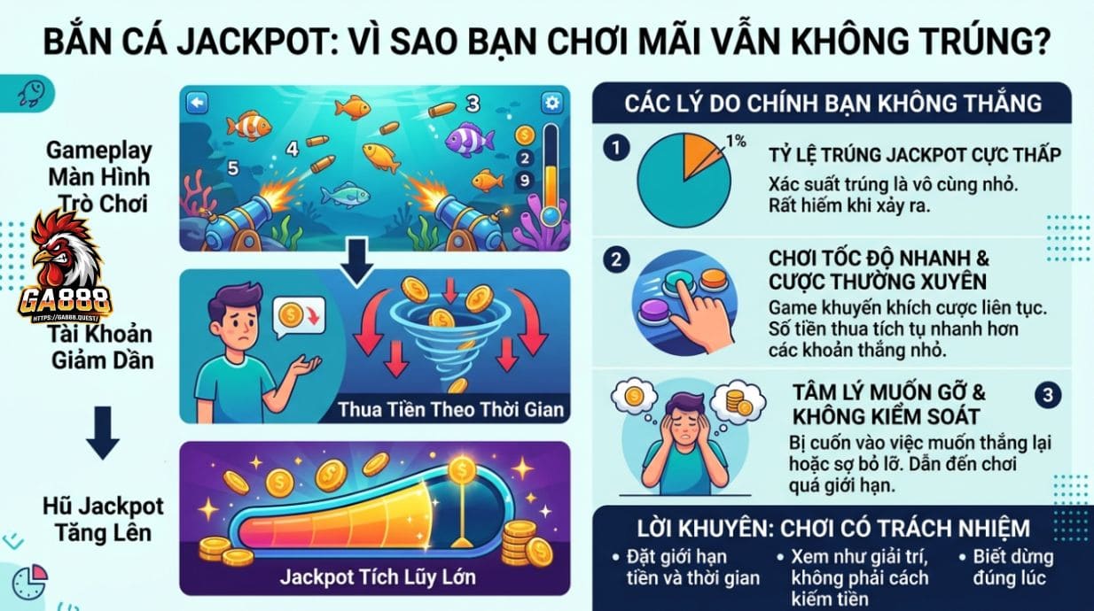 Bắn Cá Jackpot: Vì Sao Bạn Chơi Mãi Vẫn Không Trúng?