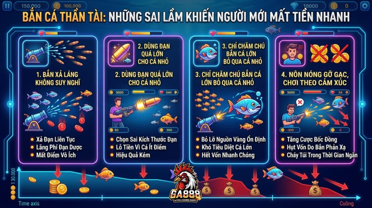 Bắn Cá Thần Tài: Những Sai Lầm Khiến Người Mới Mất Tiền Nhanh