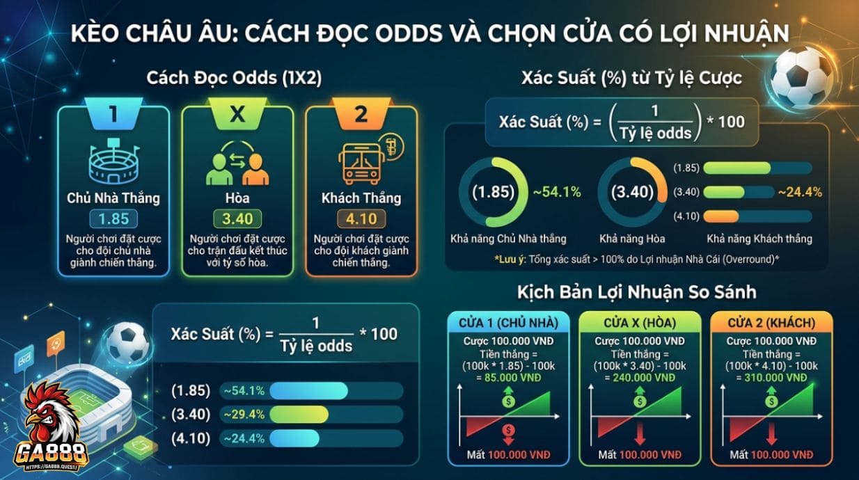 Kèo Châu Âu: Cách đọc odds và chọn cửa có lợi nhuận