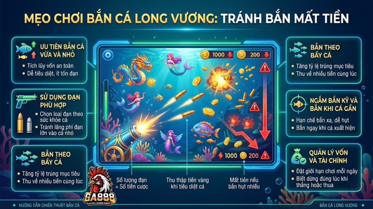 Mẹo Chơi Bắn Cá Long Vương: Tránh Bắn Mất Tiền Oan Mới Nhất