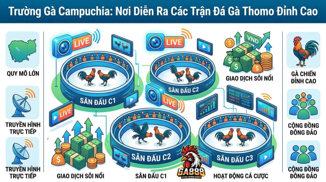 Trường Gà Campuchia: Nơi Diễn Ra Các Trận Đá Gà Thomo Đỉnh Cao