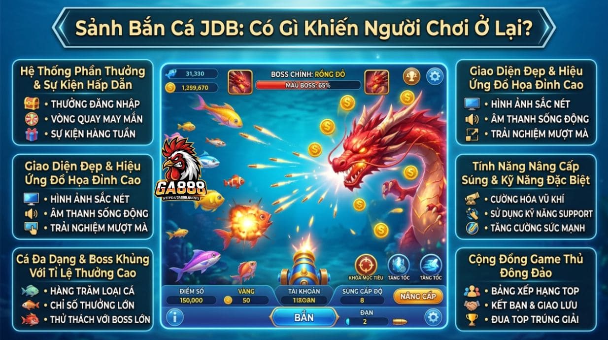 Sảnh Bắn Cá JDB: Có Gì Khiến Người Chơi Ở Lại?
