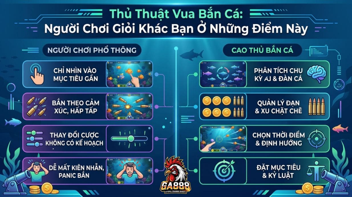 Thủ Thuật Vua Bắn Cá: Người Chơi Giỏi Khác Bạn Ở Những Điểm Này