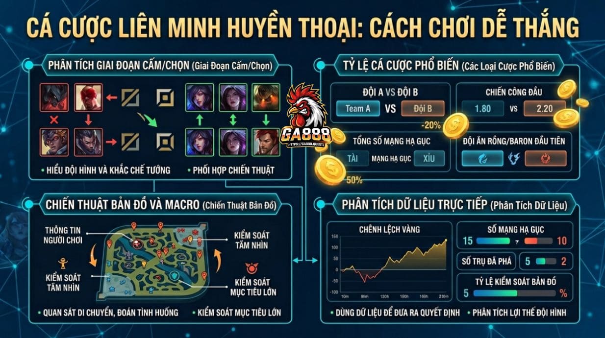 Cá cược Liên Minh Huyền Thoại: Cách chơi dễ thắng