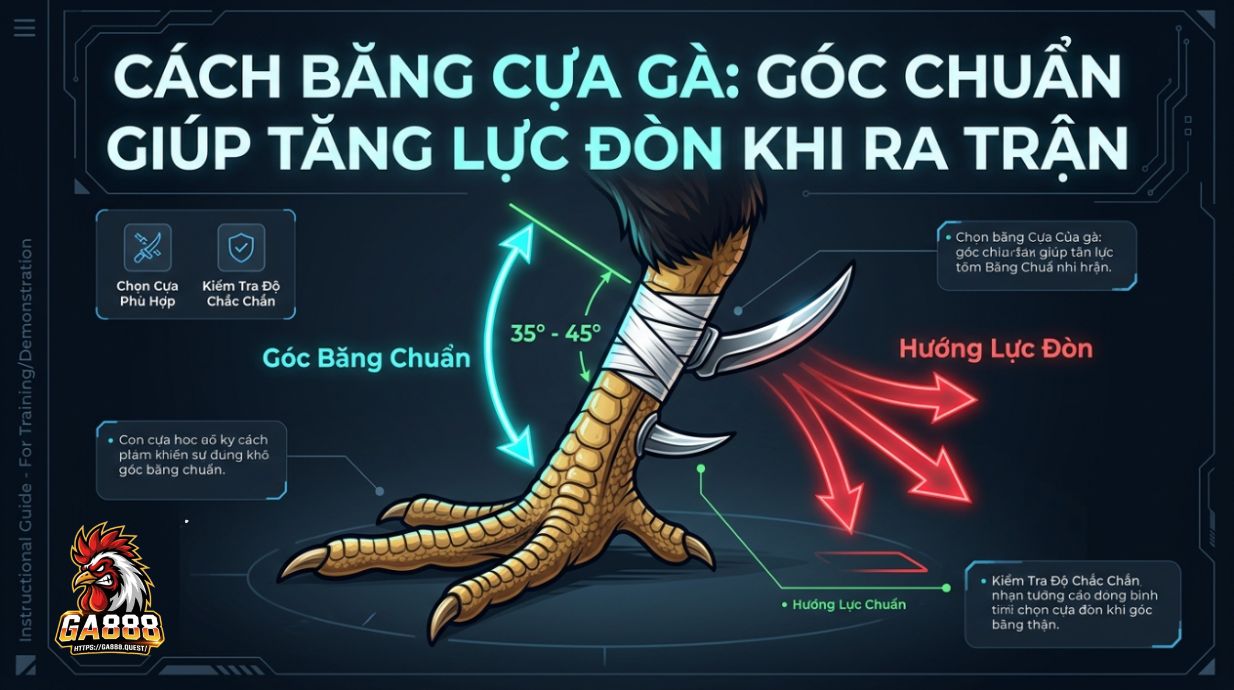 Cách Băng Cựa Gà: Góc Chuẩn Giúp Tăng Lực Đòn Khi Ra Trận