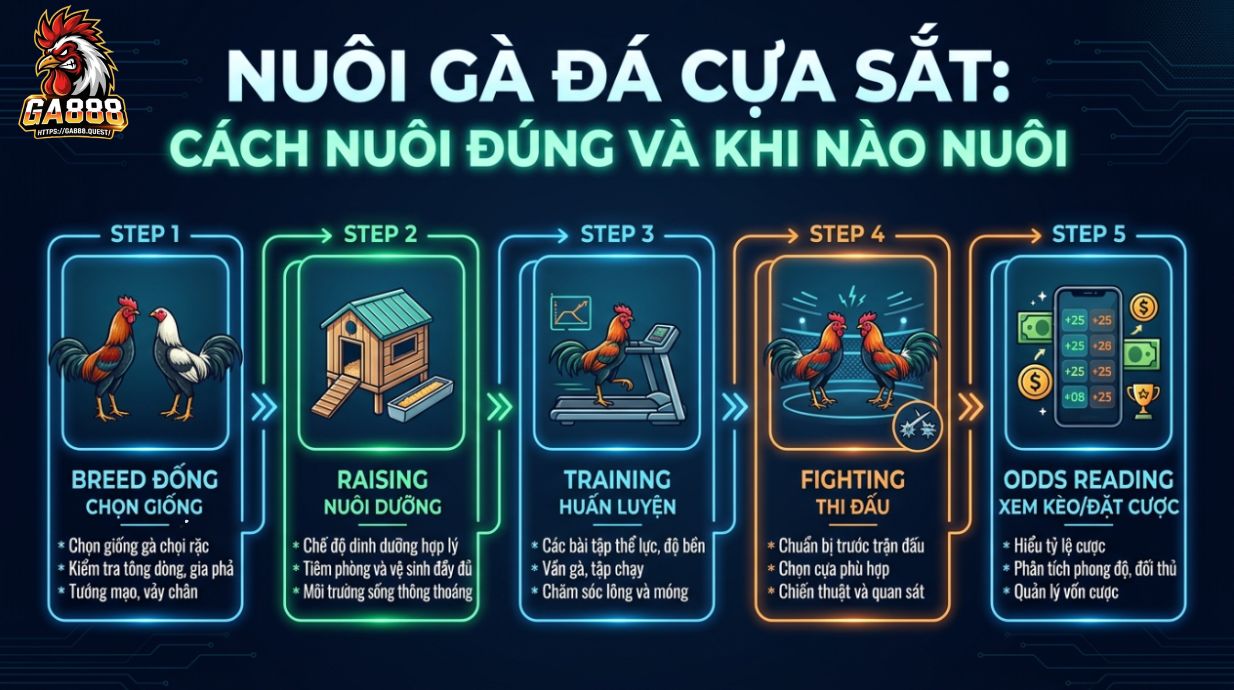Nuôi Gà Đá Cựa Sắt: Cách Nuôi Đúng Và Khi Nào Nên Nuôi